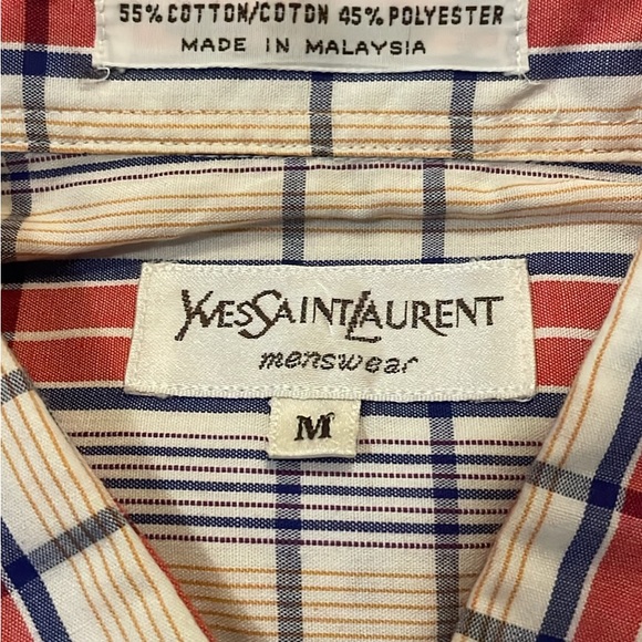 Vintage YSL Yves Saint Laurent short sleeve button up shirt - Picture 2 of 3